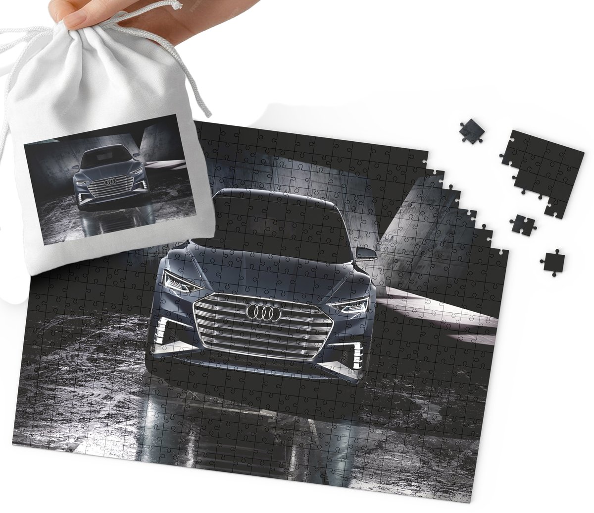 Puzzle Tradycyjne - Super Samochody Audi Mega Wzory 252El + Woreczek