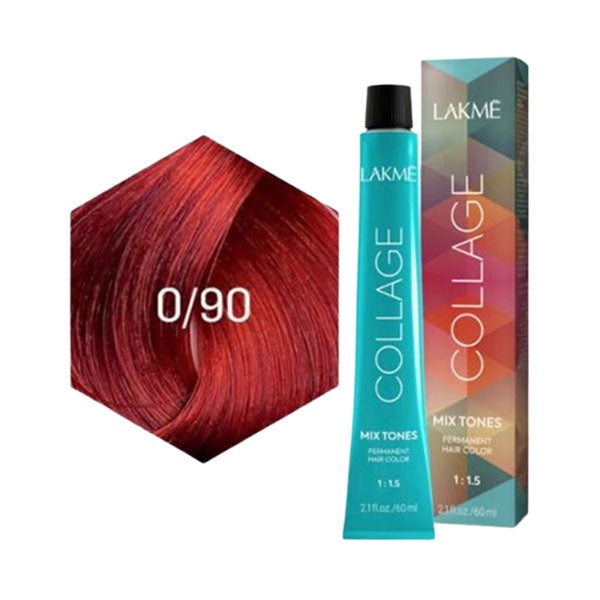 Lakme Collage Mix Tones, farba trwale kryjąca włosy, 0/90, 60ml