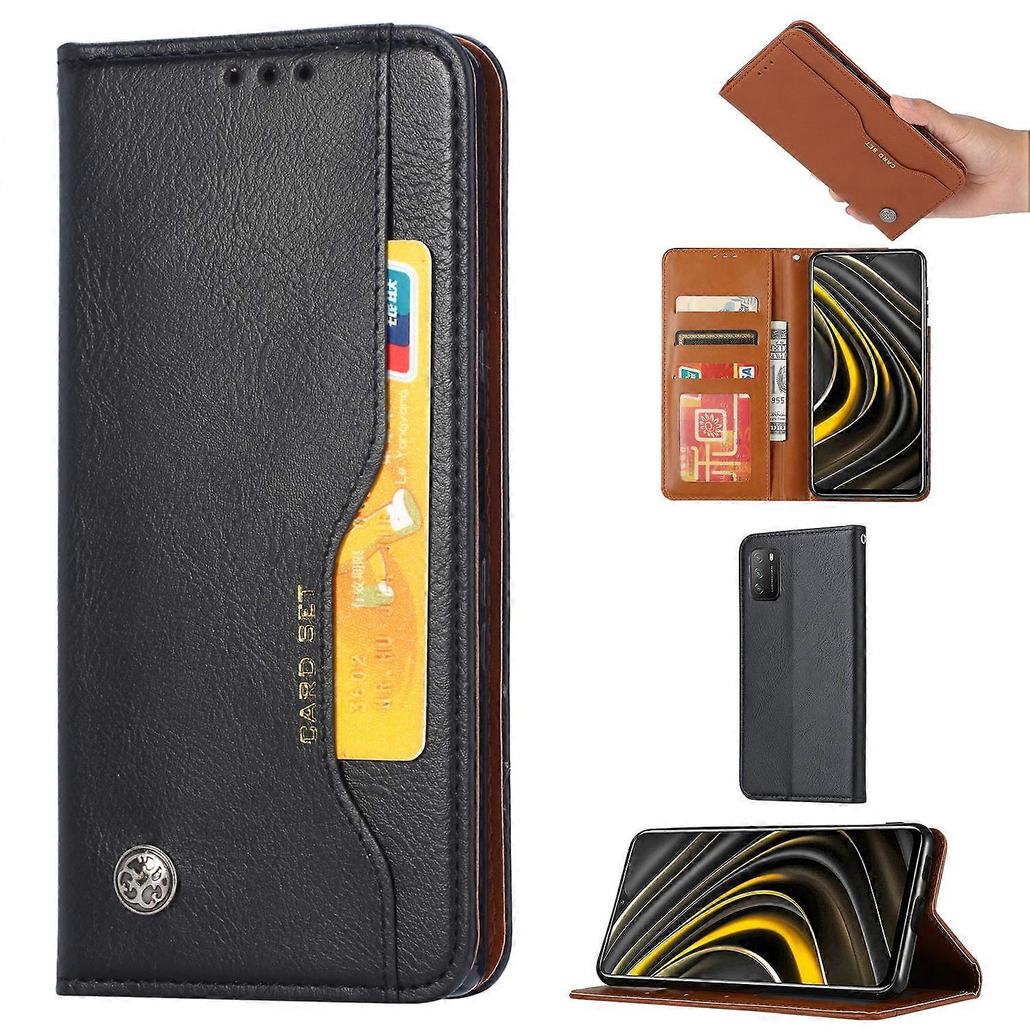 Portfel Stojak Design Automatycznie wchłaniany skórzany pokrowiec ochronny na telefon do Xiaomi Poco M3 Wielobarwny Style B