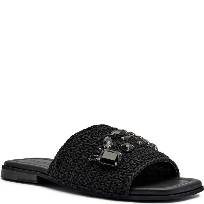 INUIKII Klapki WOVEN STRAP STONES | z dodatkiem skóry