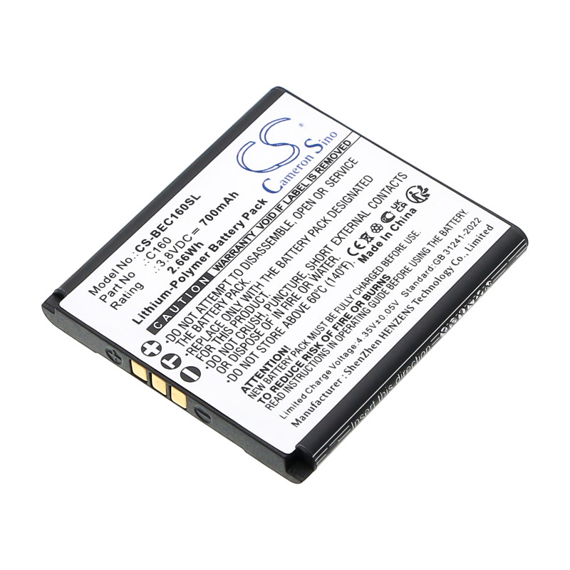 Bea-fon C160 Schwarz / C160 700mAh 2.66Wh Li-Polymer 3.8V (Cameron Sino)