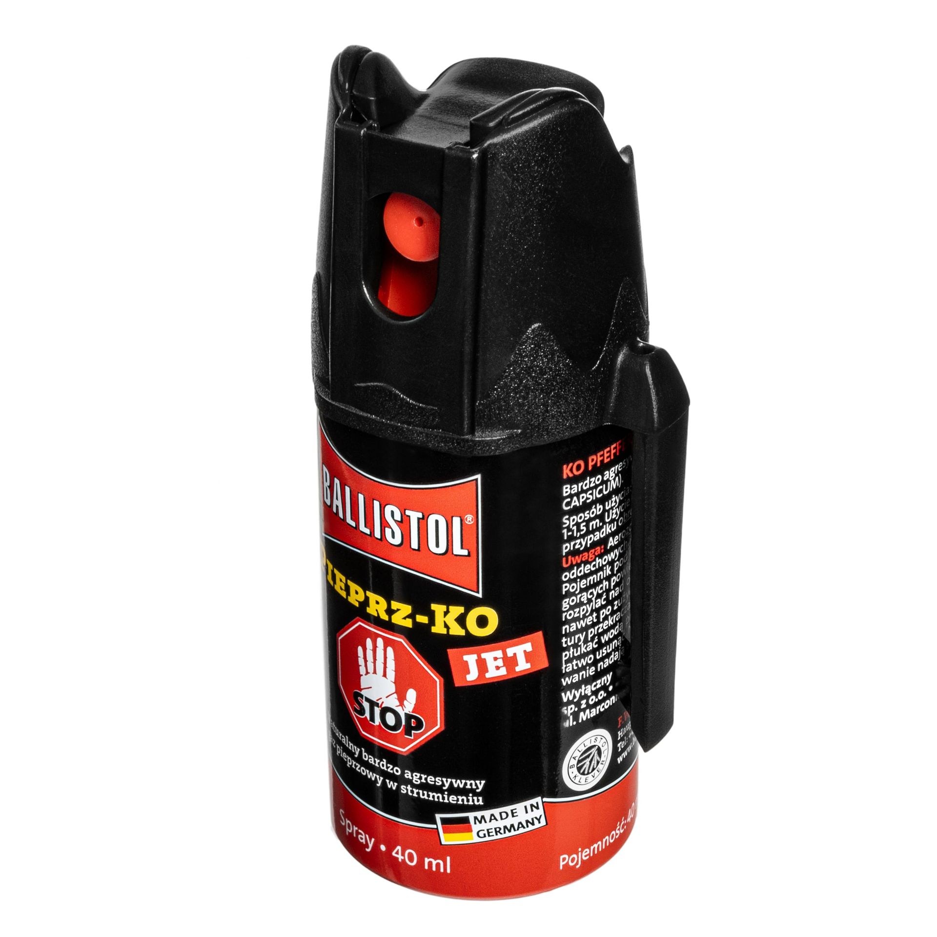 Gaz pieprzowy Klever KO JET 40 ml - strumień