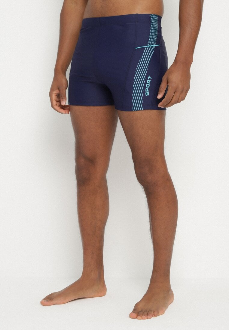 Granatowo-Niebieskie Kąpielówki Typu Bokserki Milonessa