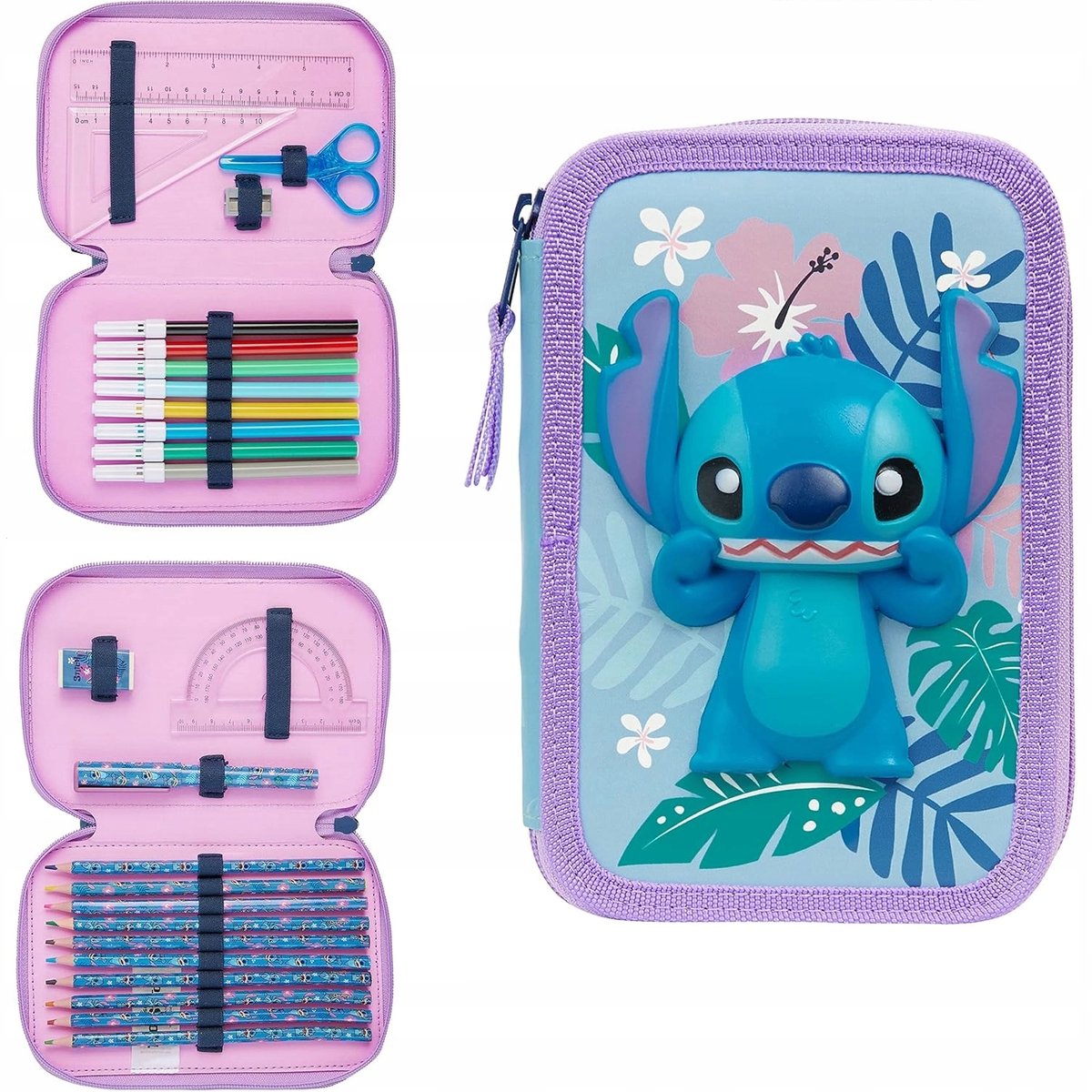 Piórnik Disney Lilo Stitch Dla Dzieci Kredki Do Kolorowania Prezent Dzieci