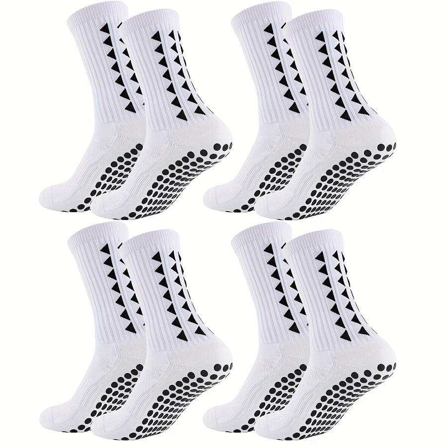 TEMU 4/8/30 Par Uniseksowych Skarpet Sportowych z Gumowym Uchwytem - Amortyzujące, Oddychające Skarpety Sportowe do Piłki Nożnej, Koszykówki,