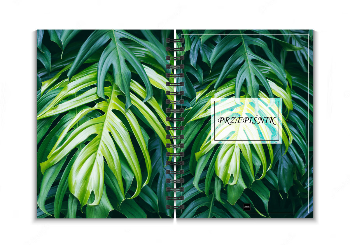 JUFIMI cookbook przepiśnik zeszyt kulinarny notes na przepisy JUNGLE okładka twarda
