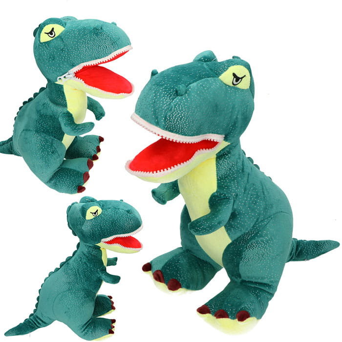 XXL MASKOTKA PRZYTULANKA DINOZAUR T-REX 42CM ZIELONY