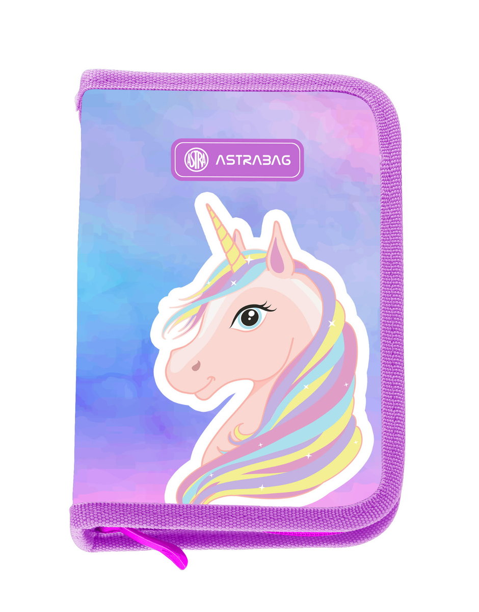 Piórnik pojedynczy bez wyposażenia ASTRABAG PINK UNICORN, AC1
