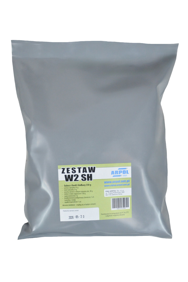 Racja żywnościowa wojskowa gulasz z fasoli i kiełbasy W2SH