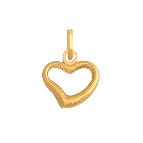 Złota Przywieszka Serce 585 0.60 gr Rodium