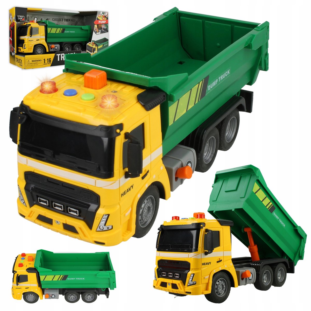 Ciężarówka Zabawka AUTO CIĘŻAROWE Wywrotka 1:16 Prezent dla 3 4 5 6 Latka