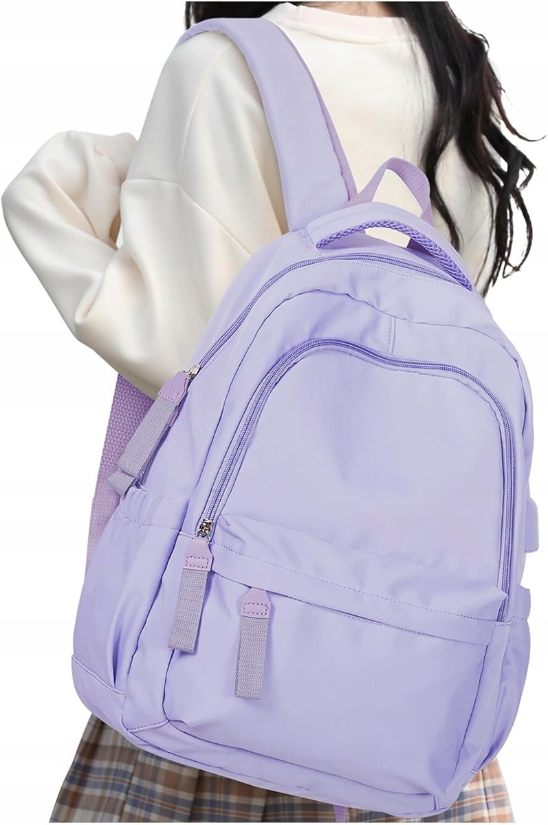 Plecak Szkolny Tornister Dla Dziecka Do Szkoły A4 Trzykomorowy Fioletowy