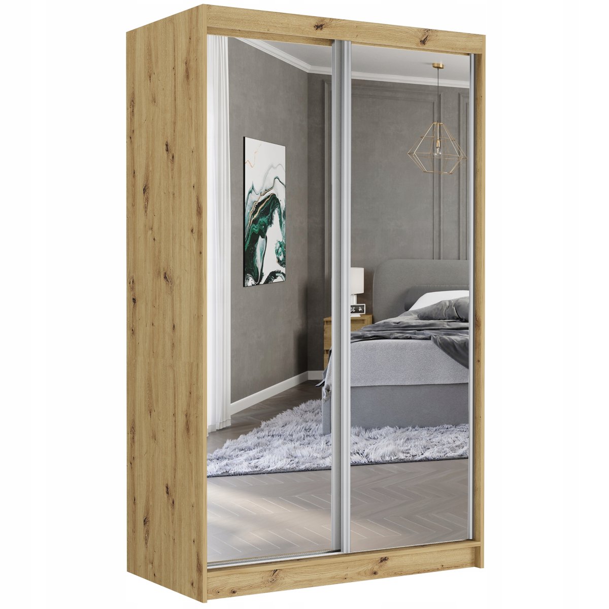 Szafa przesuwna Vega II 120 cm z lustrami