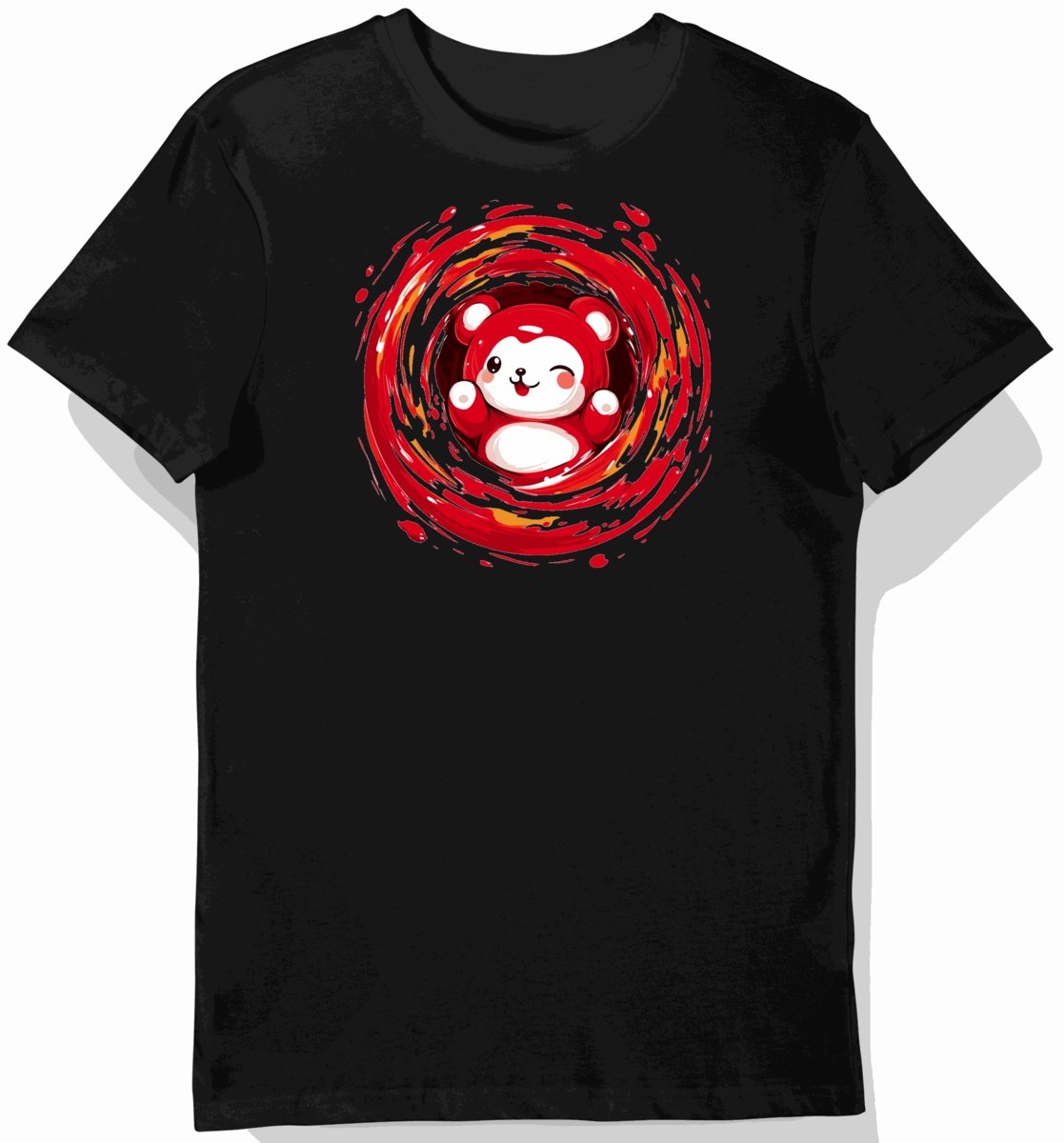 Koszulka męska czarna z nadrukiem Rilakkuma L