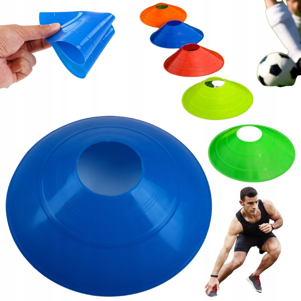 PACHOŁEK TRENINGOWY TALERZYK GRZYBEK ELASTYCZNY WYZNACZNIK NIEBIESKI 1szt.