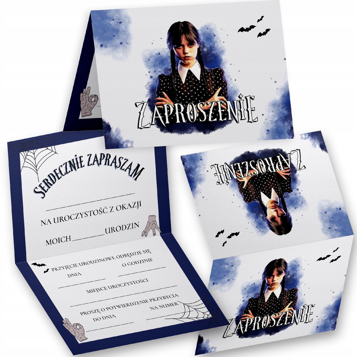 Zaproszenie Urodzinowe Wednesday Addams Zaproszenia Na Przyjęcie Wzory