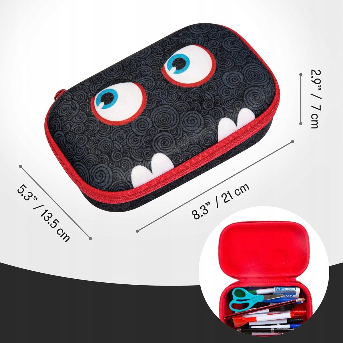 Piórnik Dla Dzieci Do Szkoły Wyprawka Szkolna Piórnik Z Oczami Rozkładany