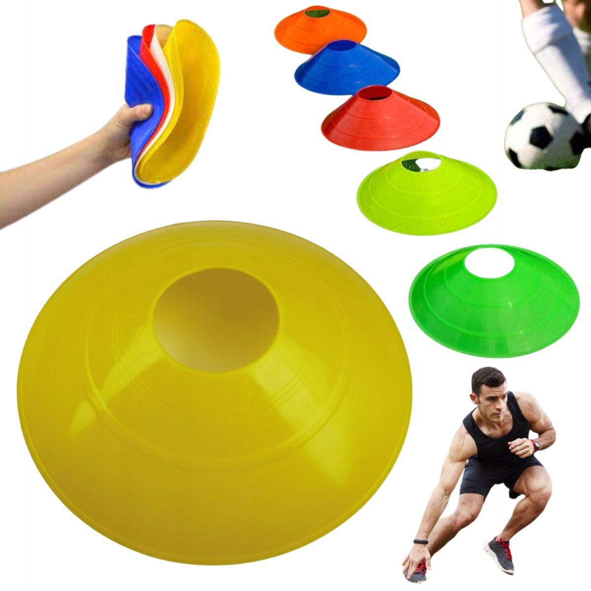 PACHOŁEK TRENINGOWY TALERZYK GRZYBEK ELASTYCZNY WYZNACZNIK ŻÓŁTY 1szt. PRO