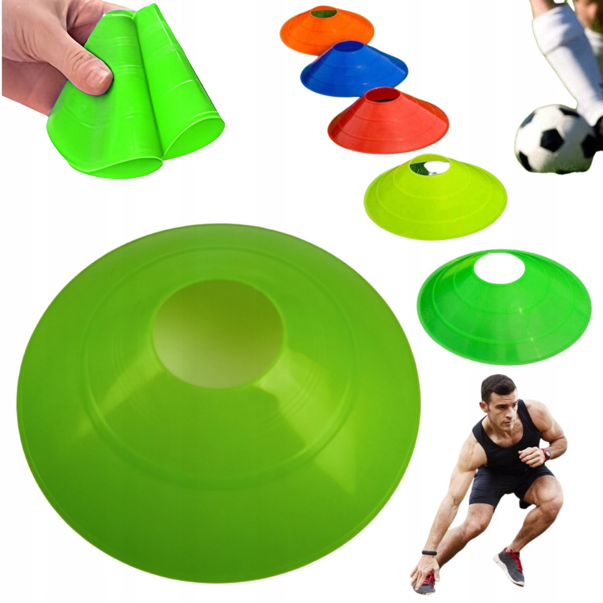 PACHOŁEK TRENINGOWY TALERZYK GRZYBEK ELASTYCZNY WYZNACZNIK ZIELONY 1szt.