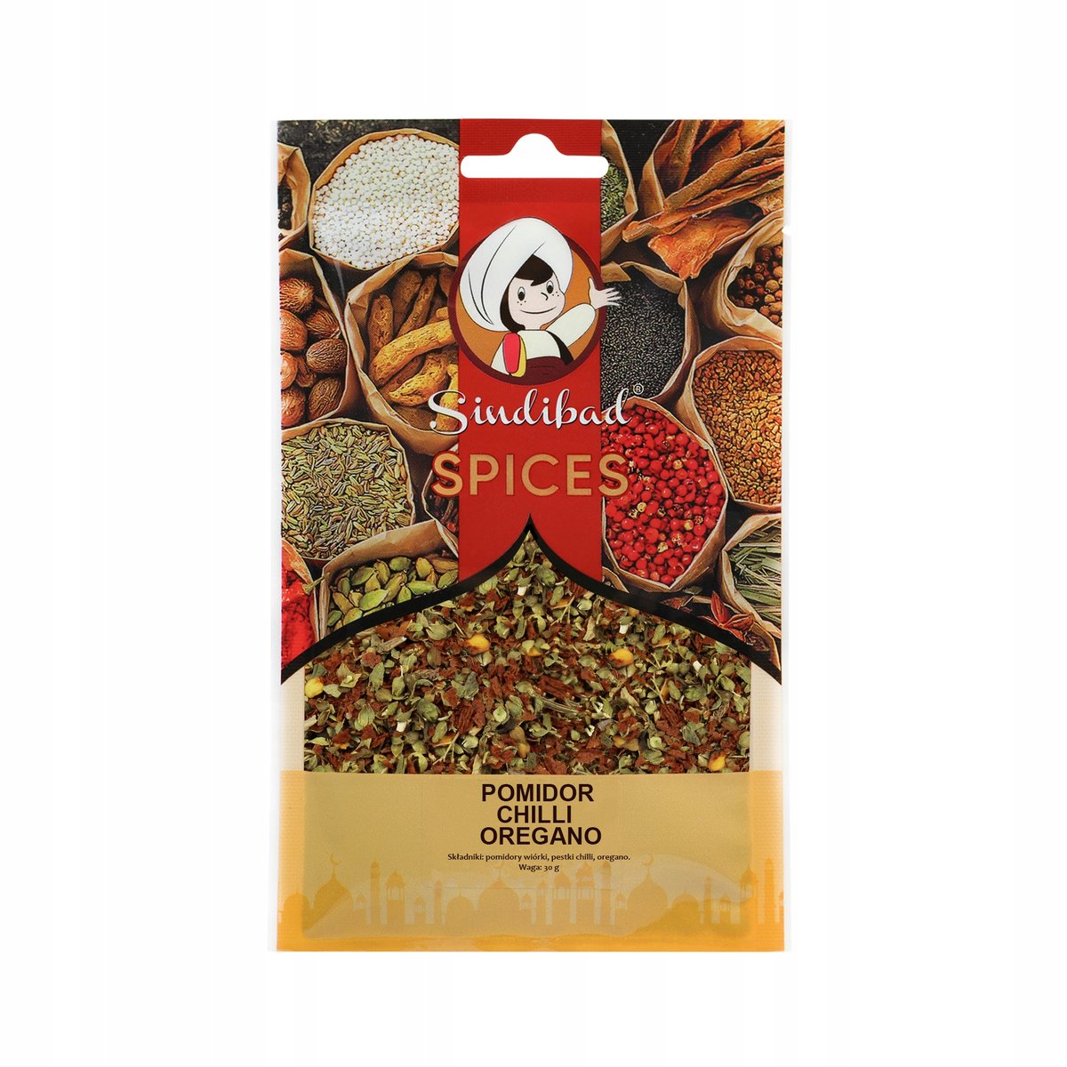 PRZYPRAWA POMIDORY CHILI OREGANO 30g Sindibad