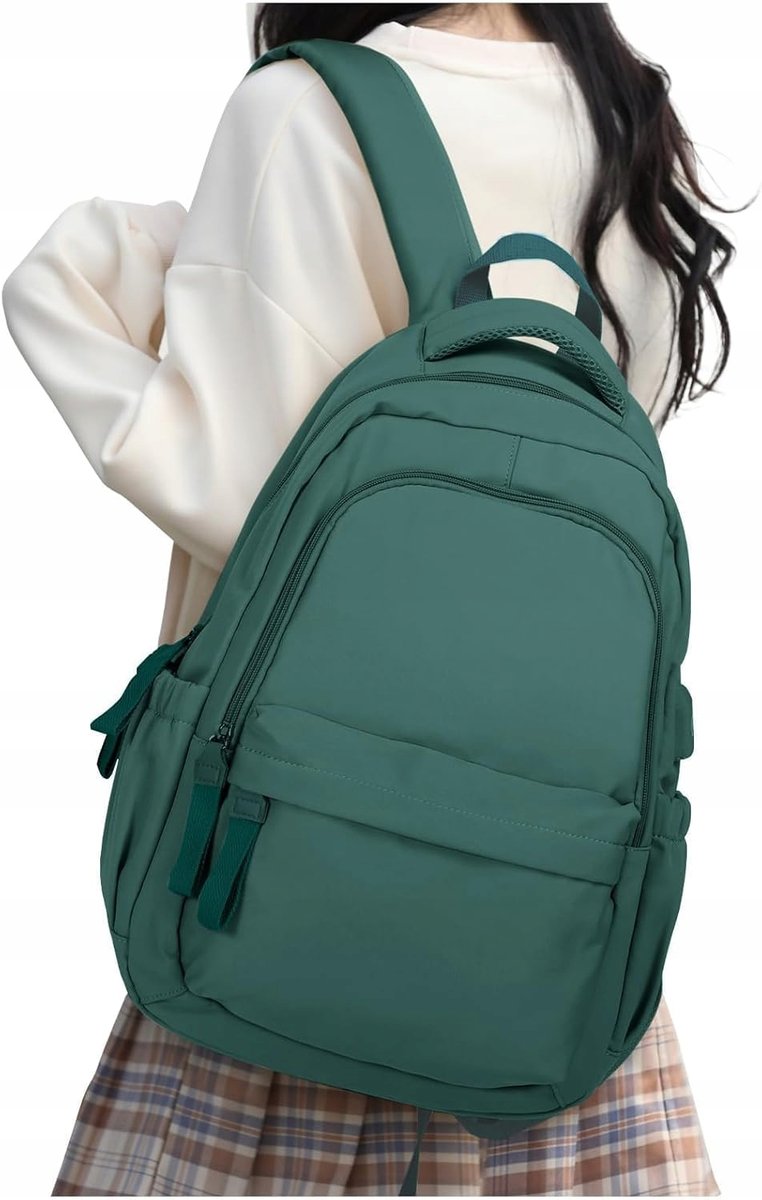 Plecak Szkolny Tornister Dla Dziecka Do Szkoły A4 Trzykomorowy Zielony