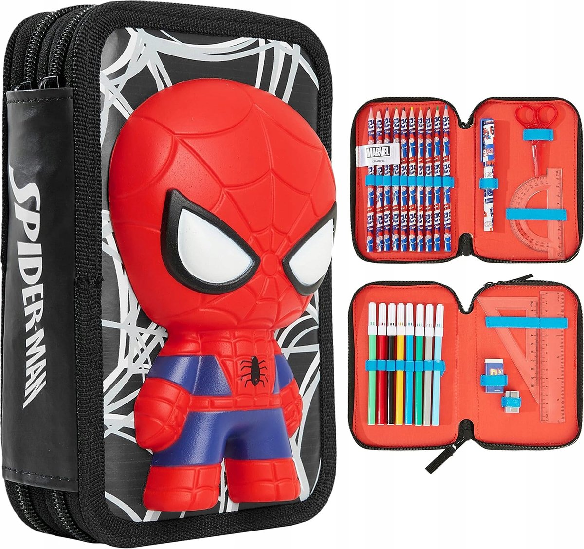 Piórnik Spider-Man Marvel Dla Dzieci Kredki Do Kolorowania Prezent Dzieci