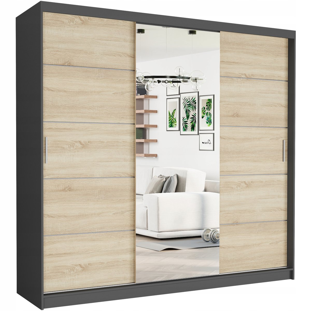 Szafa przesuwna Selvio I 233 cm z lustrem