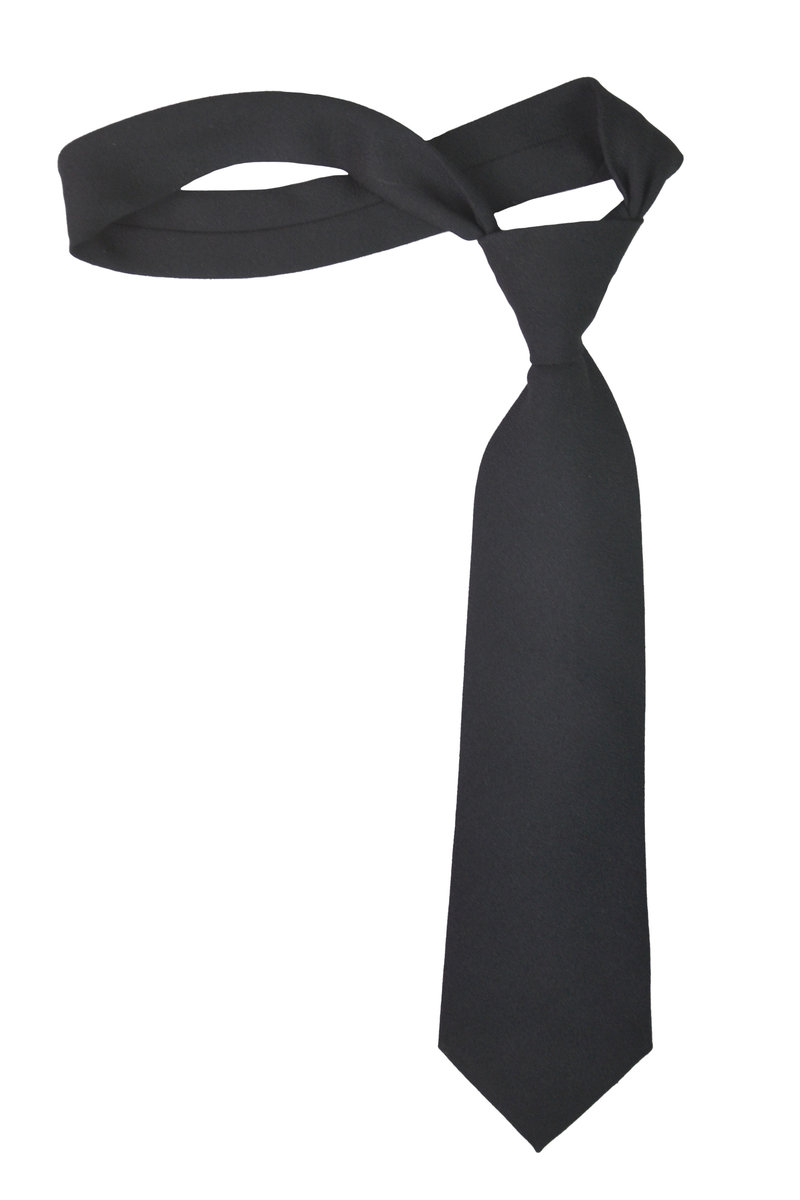 Krawat koloru czarny 306/MON wojskowy Wojsk Lądowych