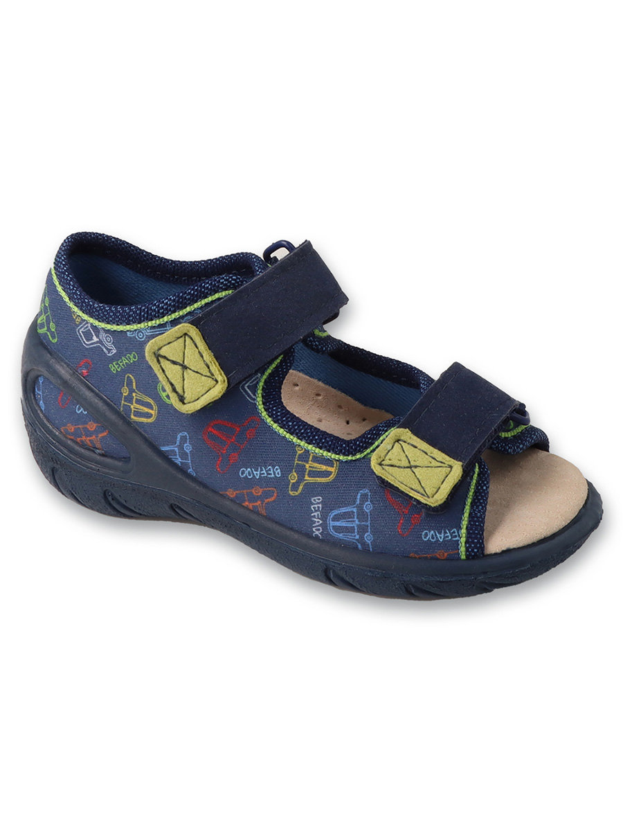 Chłopięce kapcie samochody granatowe Befado r.20