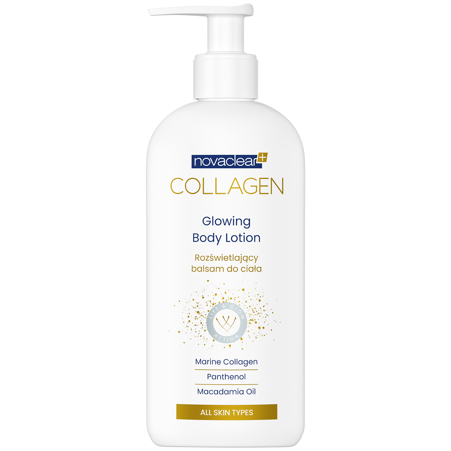 Novaclear Collagen, balsam rozświetlający do ciała, 180 ml