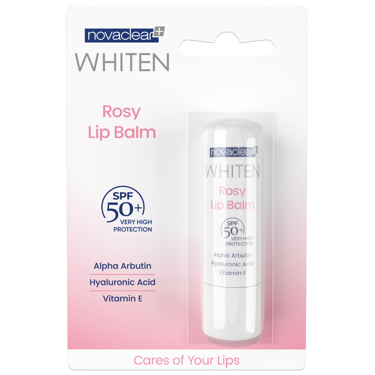 Novaclear Whiten Rosy Lip Balm, pomadka do ust, SPF 50+, 4,9 g