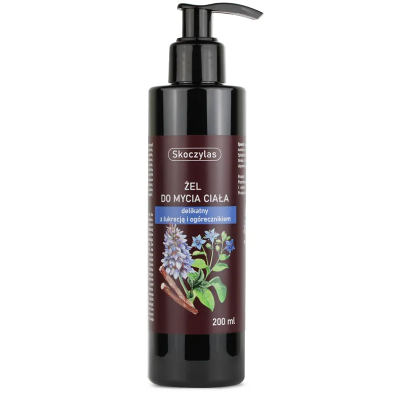 Skoczylas, delikatny żel do mycia ciała z lukrecją i ogórecznikiem, 200 ml