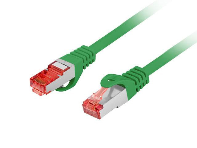 Patchcord lanberg s/ftp kat.6 10m lszh cu fluke passed zielony PCF6-10CU-1000-G