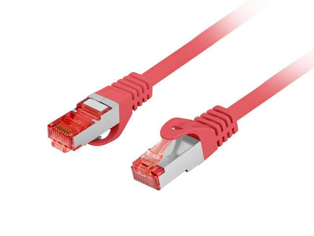 Patchcord lanberg s/ftp kat.6 10m lszh cu fluke passed czerwony PCF6-10CU-1000-R