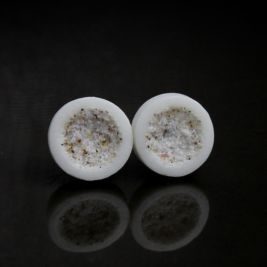 BALTIC /stal chirurgiczna/kolczyki porcelanowe UNIKAT