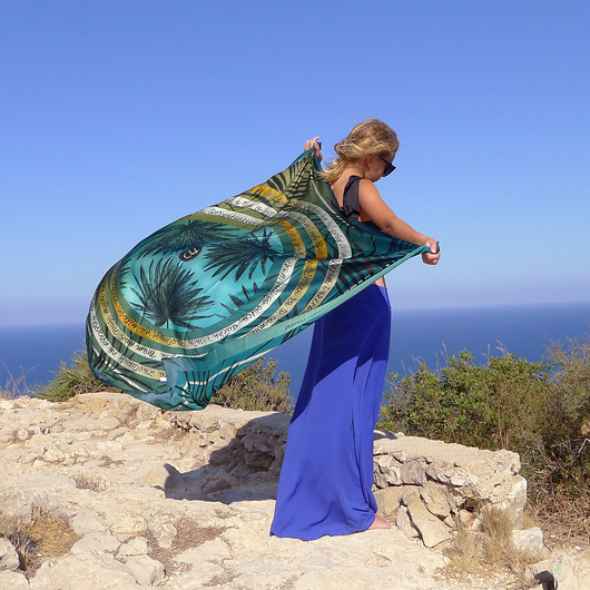 Jedwabna chusta premium, 130cm - 130cm