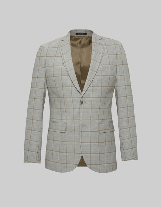 Marynarka szara w kratę do zestawu alia slim fit