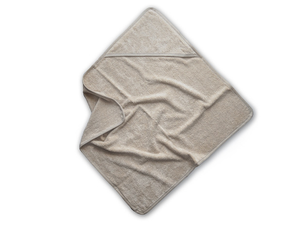 Lniany ręcznik frotte z kapturkiem NATURAL