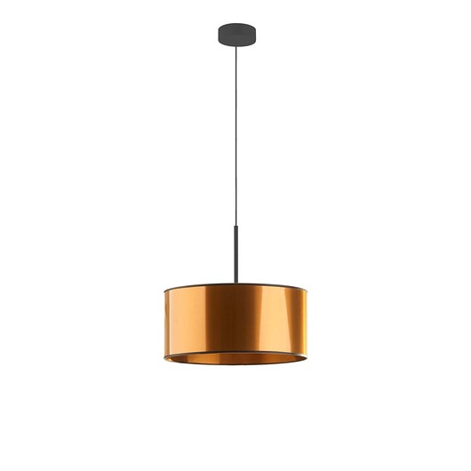 Czarno-miedziana lampa wisząca w stylu loftowym SINTRA MIRROR 30 cm