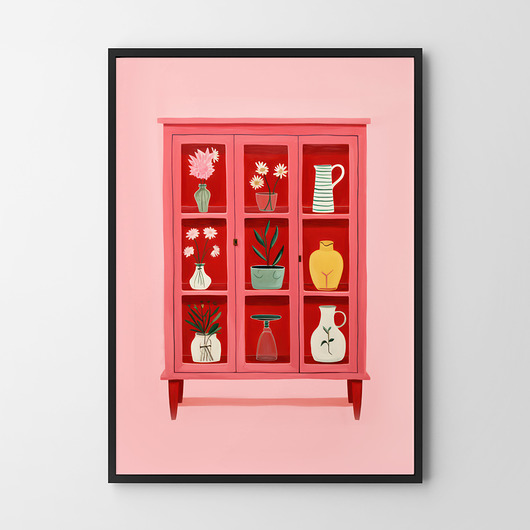 Różowy plakat - plakat/ilustracja