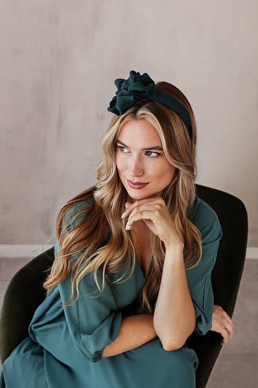 Opaska jedwabna Emerald Silk