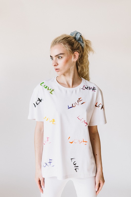 T-shirt Love White