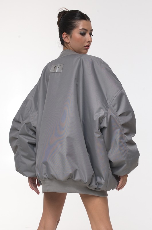 Kurtka typu bomber oversize grey