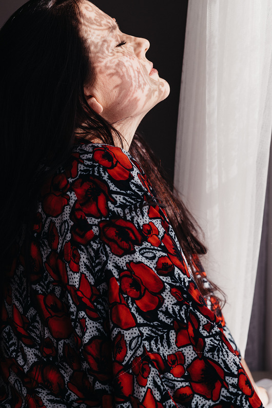 KIMONO czerwone / szlafrok ślubny/ sukienka, autorski wzór maki 100% wiskoza