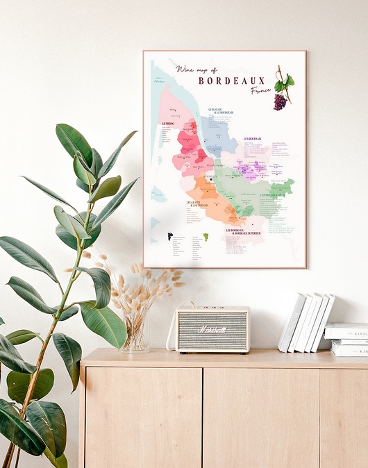 Plakat WINO Bordeaux Francja