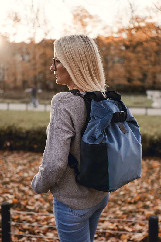 Torbo-plecak Beżowy welur wodoodporny boho plecak do laptopa