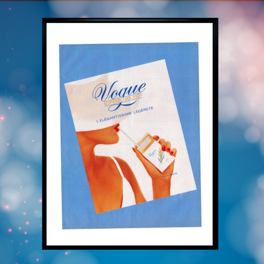 Plakat Oprawiona francuska reklama papierosów VOGUE