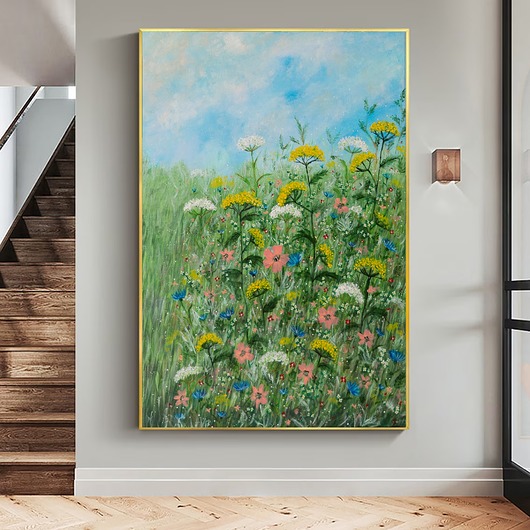 Obraz na płótnie 50x70cm. Kwiecista łąka