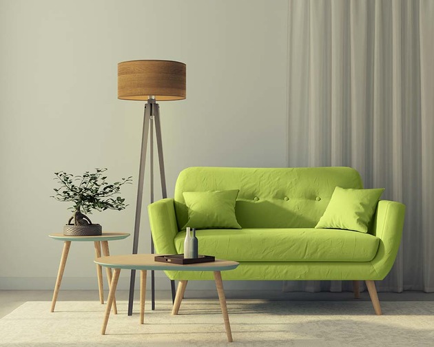 Skandynawska lampa stojąca do salonu do czytania MIAMI ECO
