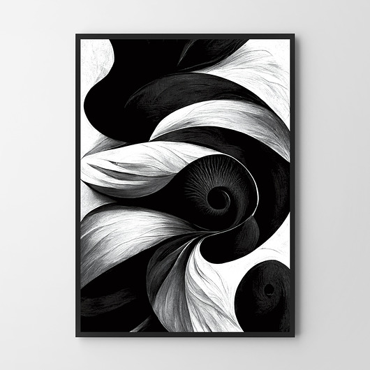 Plakat Abstrakcja Black and White - różne formaty
